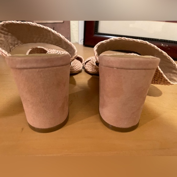 Anthropologie raffia heel sandal blush pink size 8 (39) - Picture 9 of 10